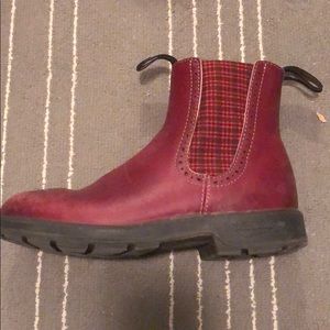 Burgundy special edition holiday blundstone boots
